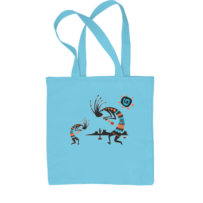 Native American Kokopelli Southwest Shopping Tote Bag