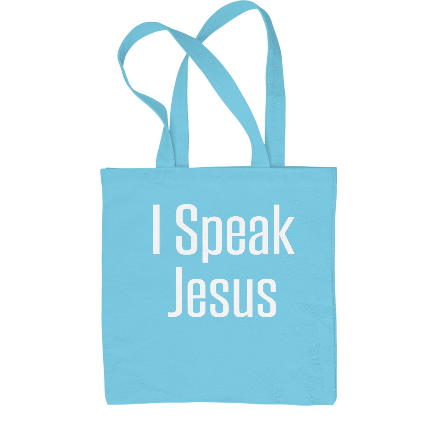 I Speak Jesus Shopping Tote Bag catholic, charity, christ, christian, christianity, city, concert, gayle, heaven, in, maverick, only, praise, scars, worship by Expression Tees