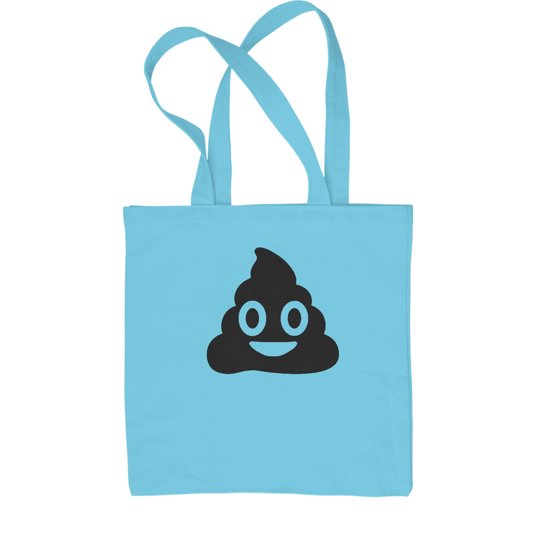 Emoticon Poop Face Smile Face Shopping Tote Bag cosplay, costume, dress, emoji, emote, face, halloween, smiley, up, yellow by Expression Tees