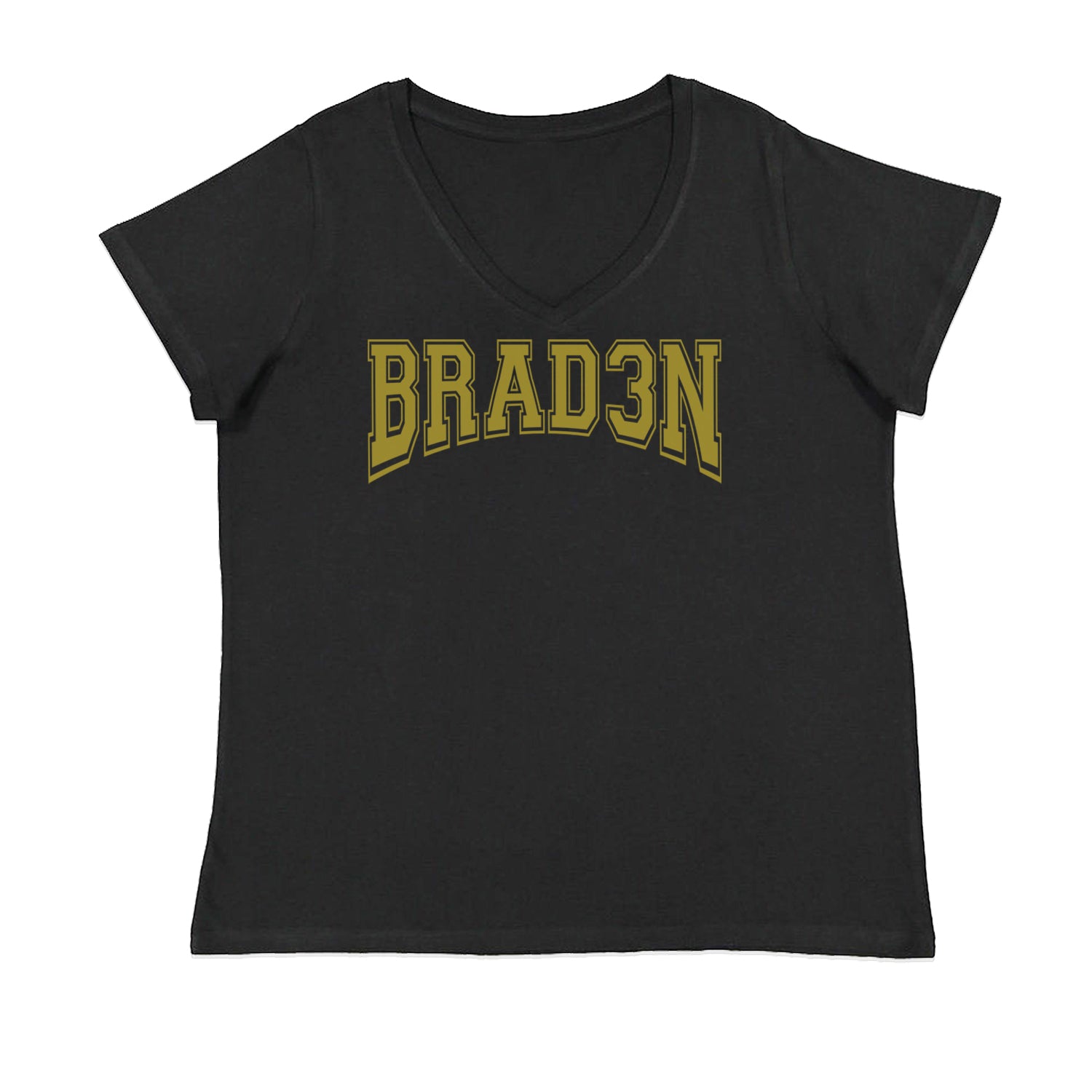Braden Brad3n Basketball Womens Plus Size V-Neck T-shirt