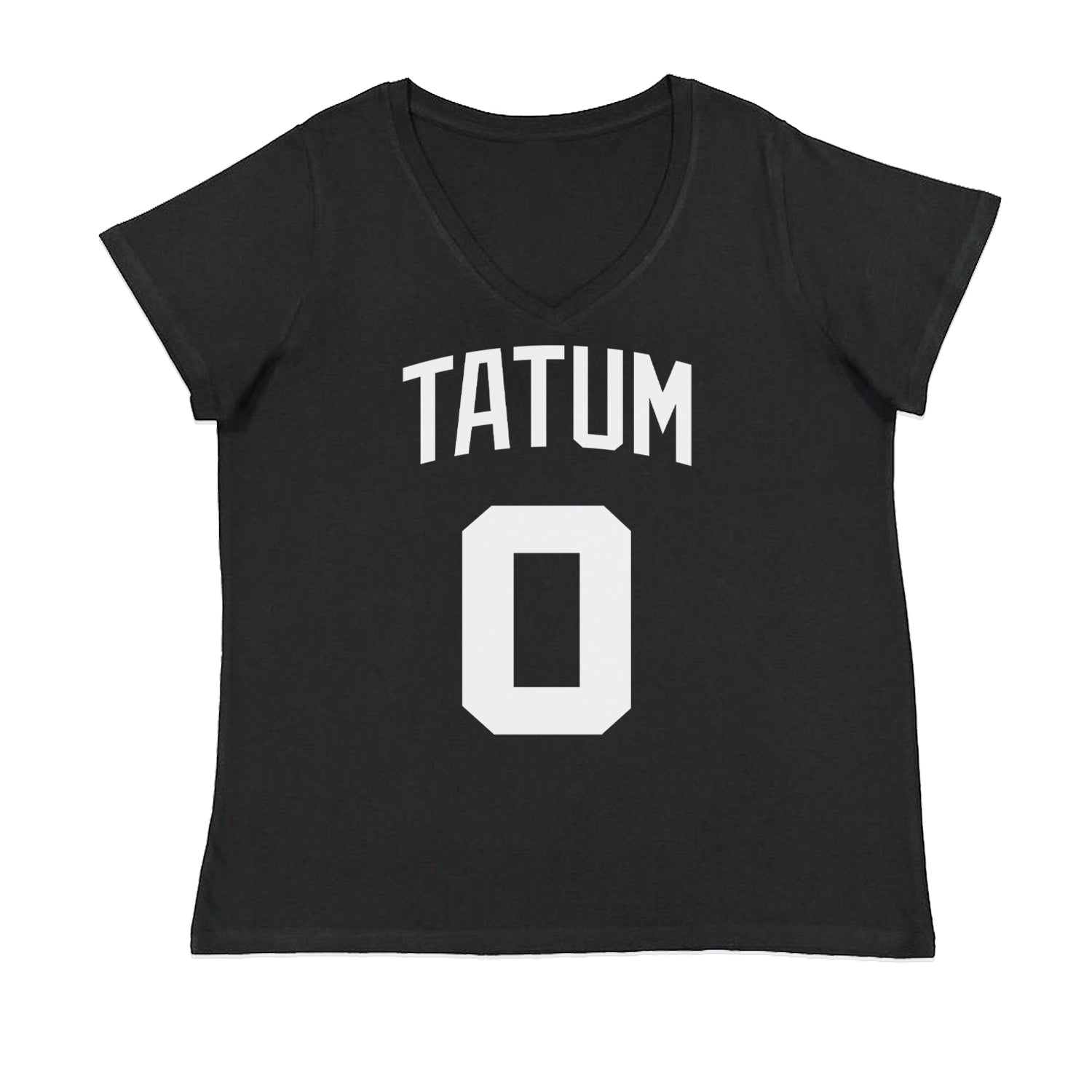Tatum #0 Basketball Womens Plus Size V-Neck T-shirt