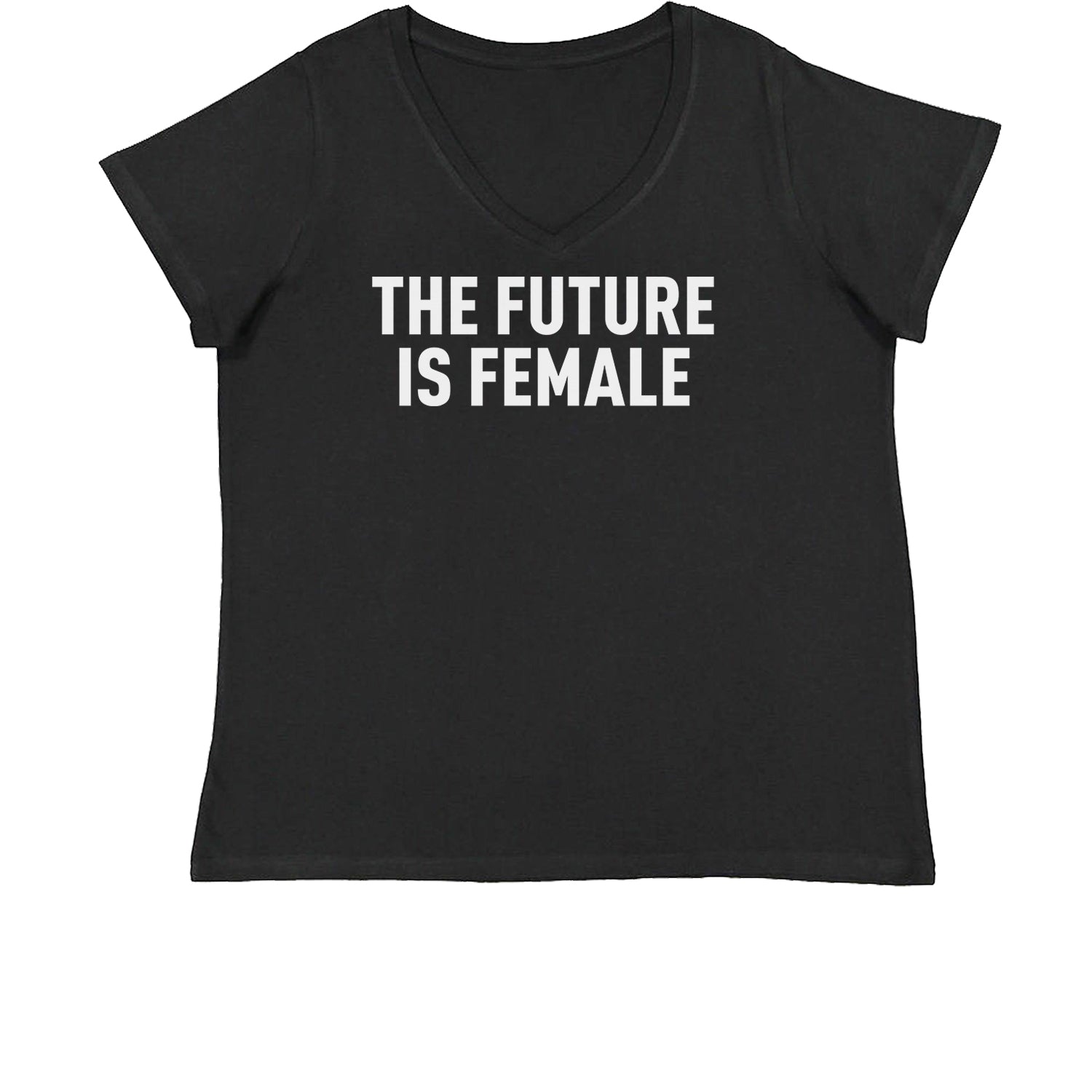 The Future Is Female Feminism Womens Plus Size V-Neck T-shirt female, feminism, feminist, femme, future, is, liberation, suffrage, the by Expression Tees