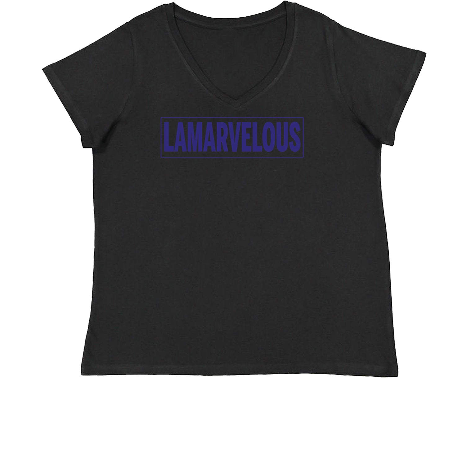 LaMarvelous Football Womens Plus Size V-Neck T-shirt back, ball, baltimore, foot, football, quarter, quarterback by Expression Tees