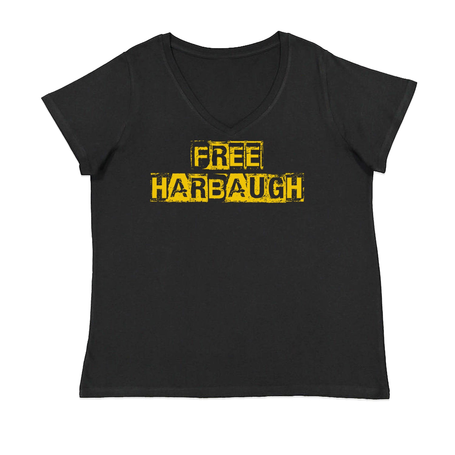 Free Harbaugh Release Our Coach Womens Plus Size V-Neck T-shirt