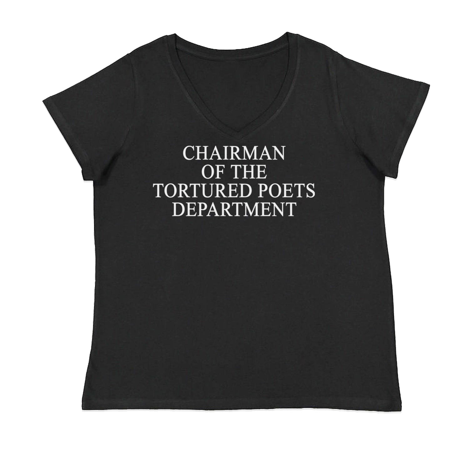 Chairman Of The Tortured Poets Department Womens Plus Size V-Neck T-shirt