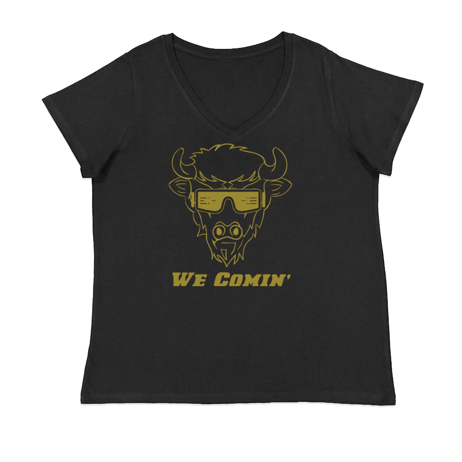 We Coming Coach Prime Colorado Womens Plus Size V-Neck T-shirt