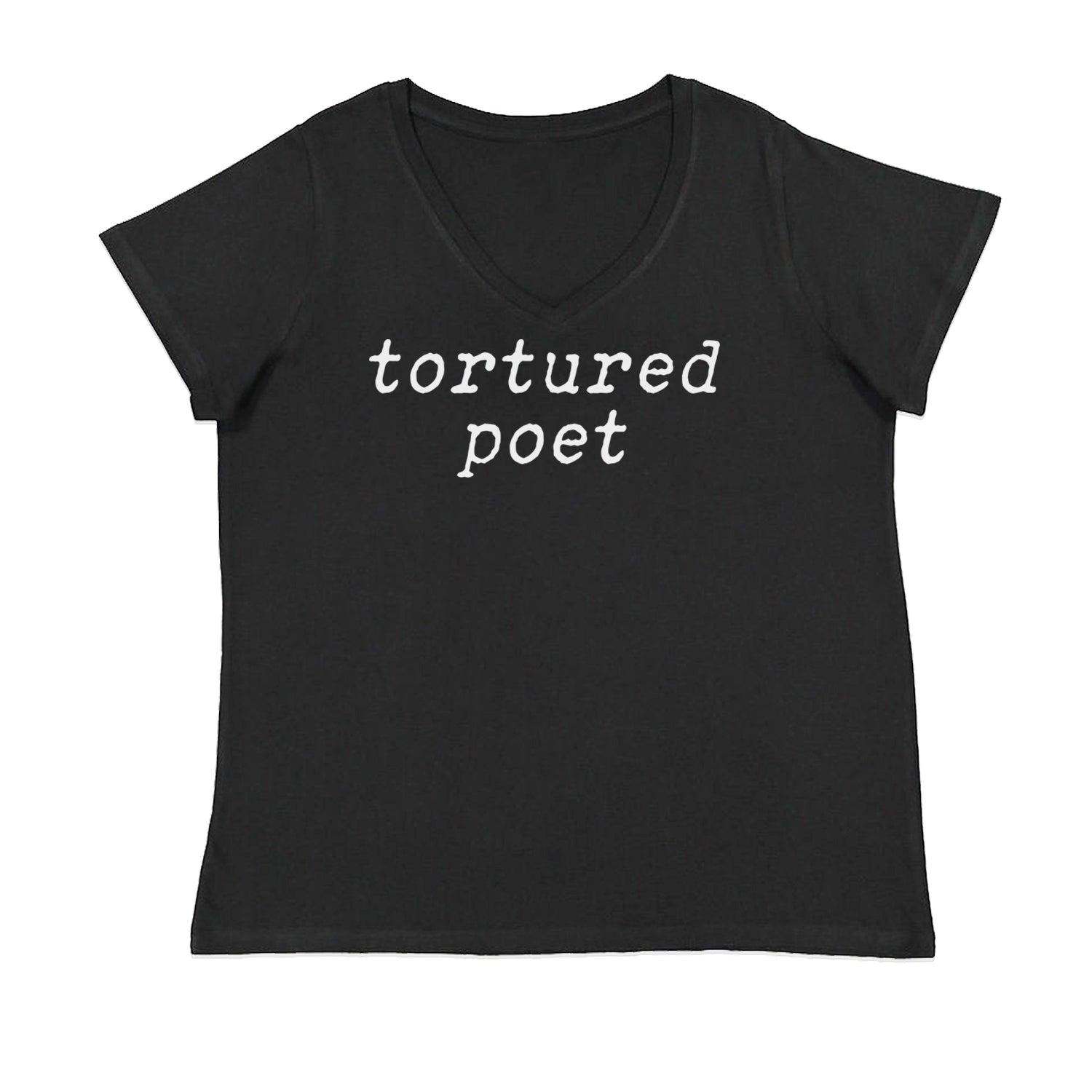 Tortured Poet Chairman Womens Plus Size V-Neck T-shirt
