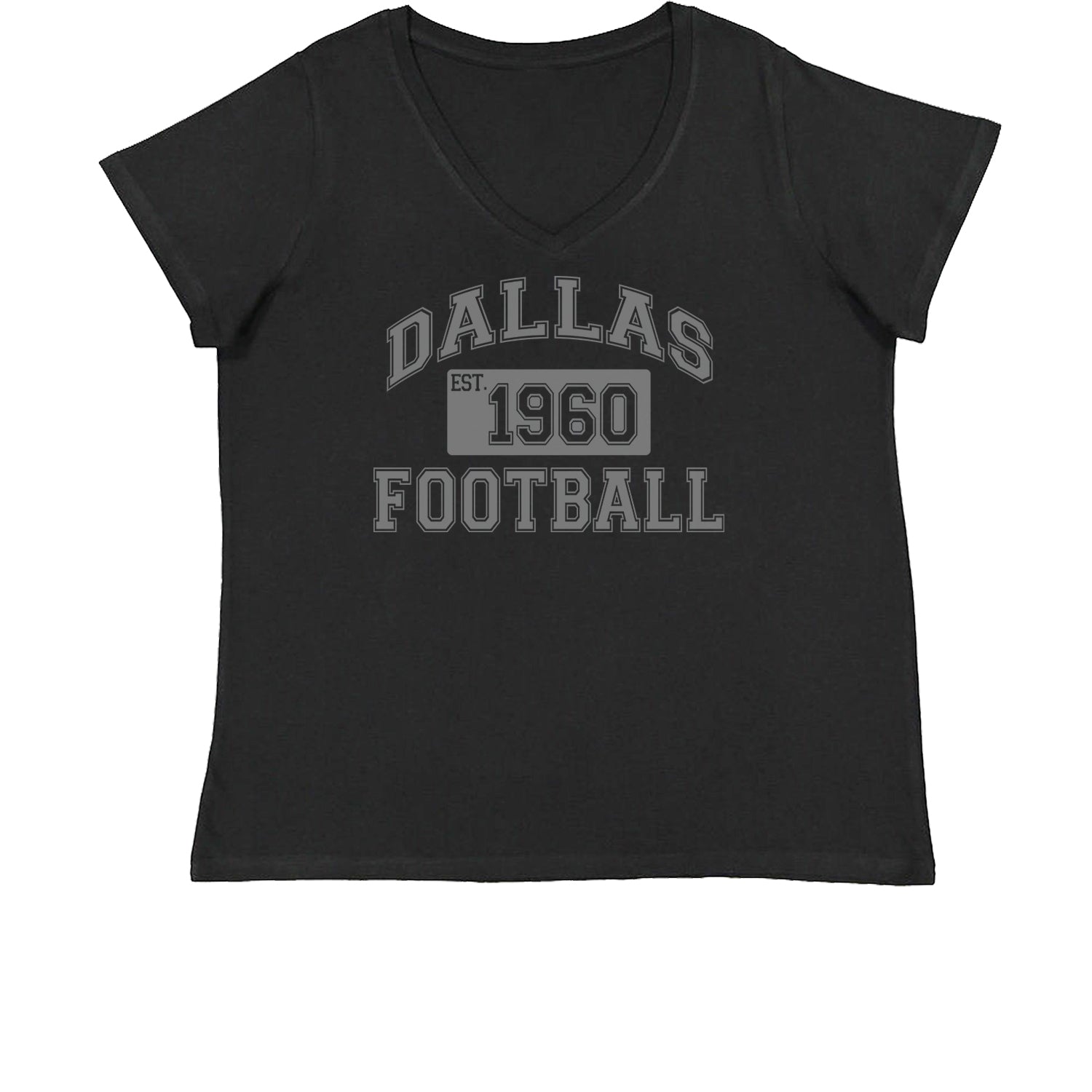 Dallas Football Established 1960 Womens Plus Size V-Neck T-shirt boys, dem by Expression Tees