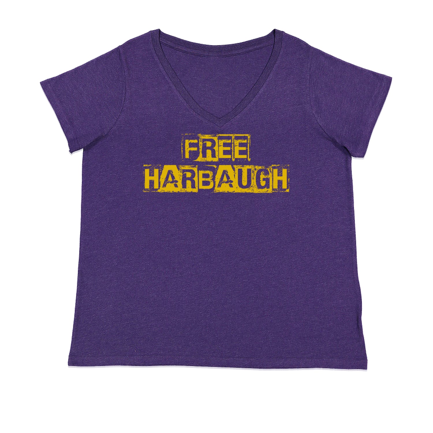 Free Harbaugh Release Our Coach Womens Plus Size V-Neck T-shirt