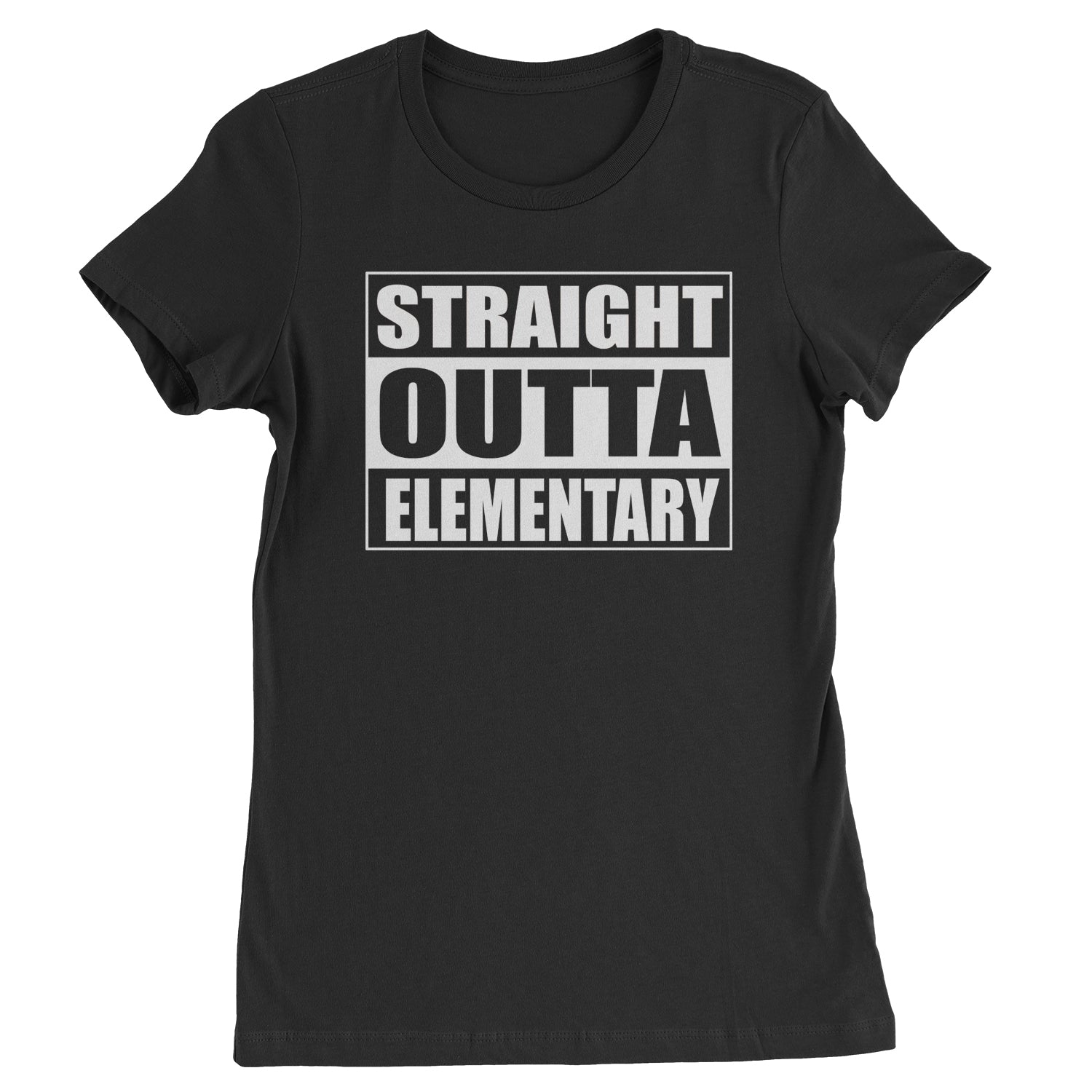 Straight Outta Elementary Womens T-shirt 2020, 2021, 2022, class, of, quarantine, queen by Expression Tees