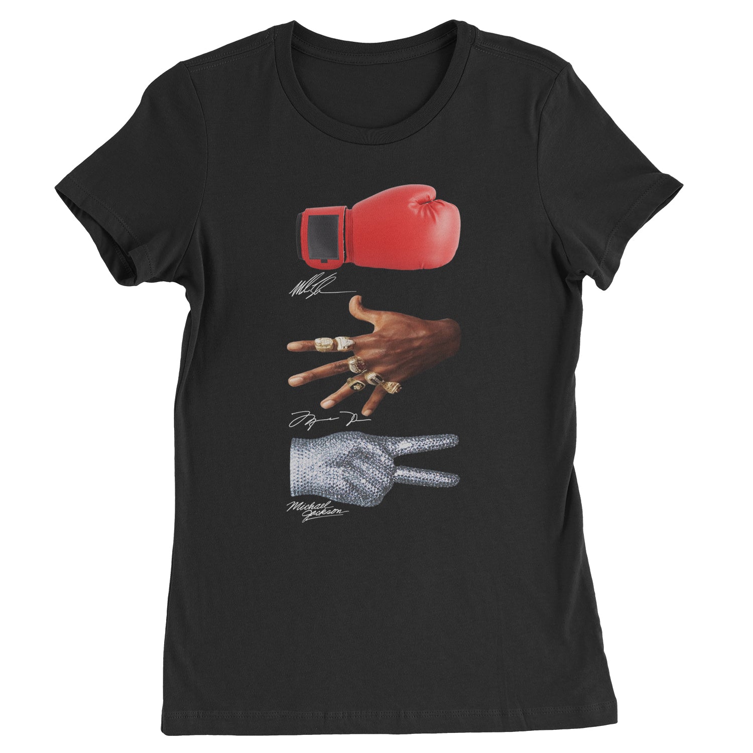 Tyson Jordan Jackson Iconic Hands Womens T-shirt jackson, jordan, michael, mike, tyson by Expression Tees