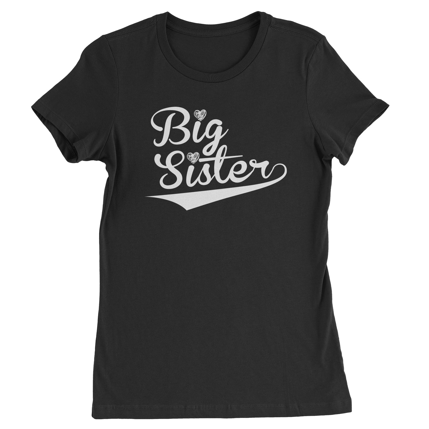 Big Sister Sibling Womens T-shirt announcement, big, brother, family, little, rivalry, sibling, sister by Expression Tees
