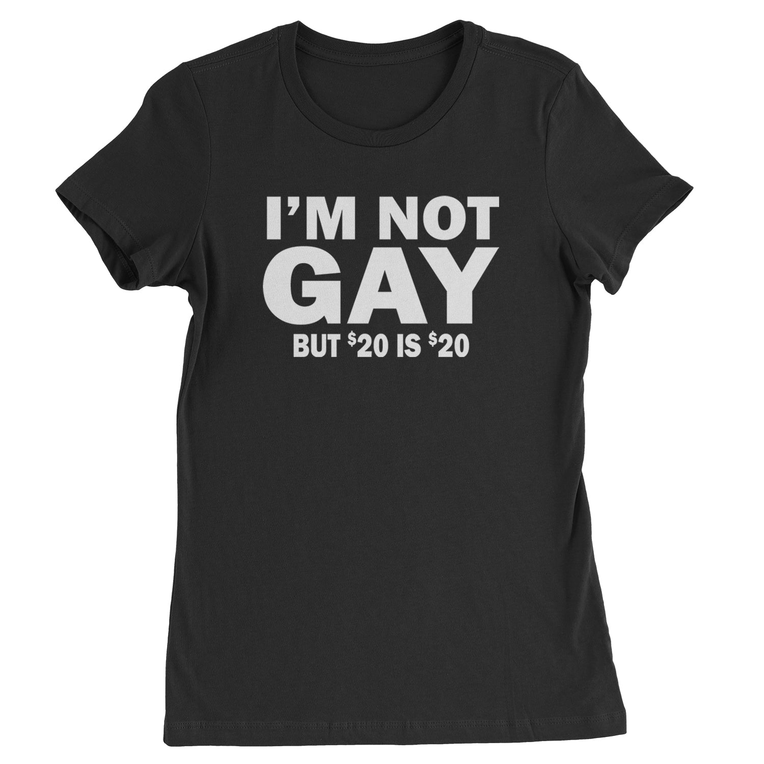 I'm Not Gay, But $20 Bucks is $20 Bucks Womens T-shirt