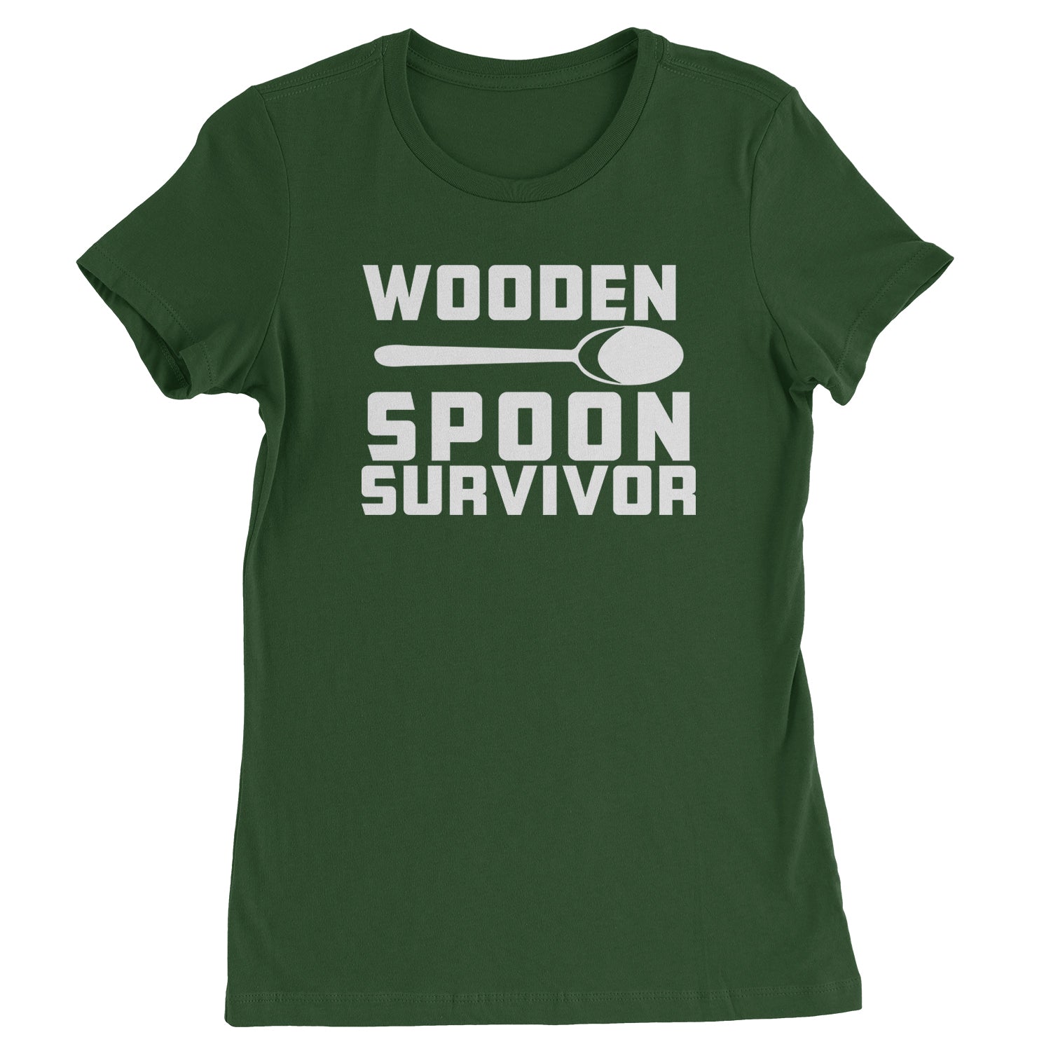 Wooden Spoon Survivor Womens T-shirt funny, shirt, spoon, survivor, wooden by Expression Tees