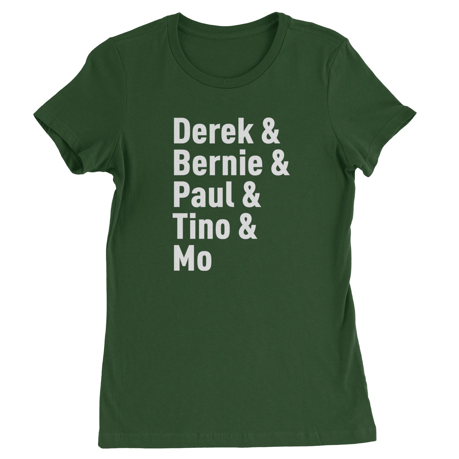 Derek and Bernie and Paul and Tino and Mo Womens T-shirt baseball, comes, here, judge, the by Expression Tees