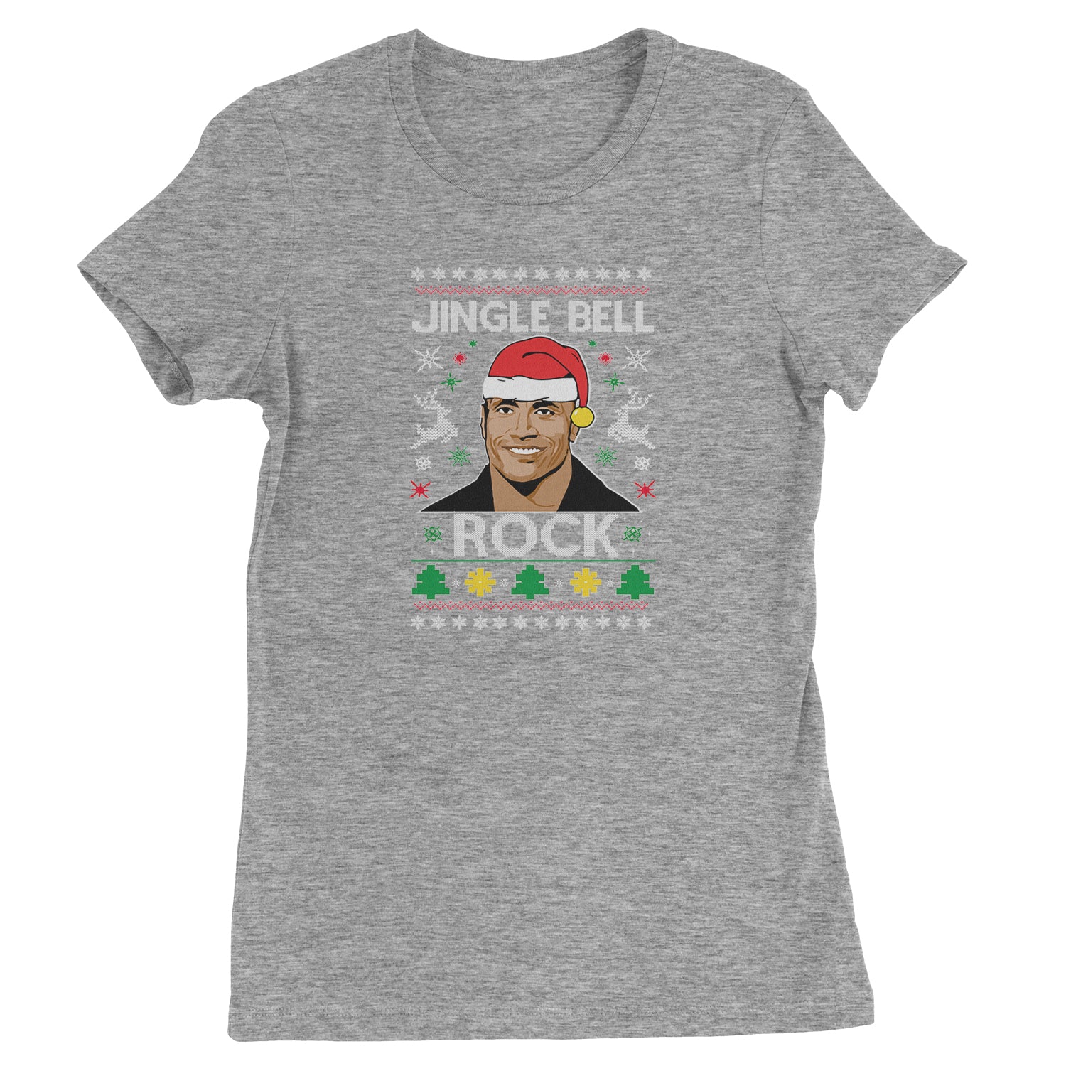 Jingle Bell Rock Ugly Christmas Womens T-shirt 2018, champ, Christmas, dwayne, johnson, peoples, rock, Sweatshirts, the, Ugly by Expression Tees