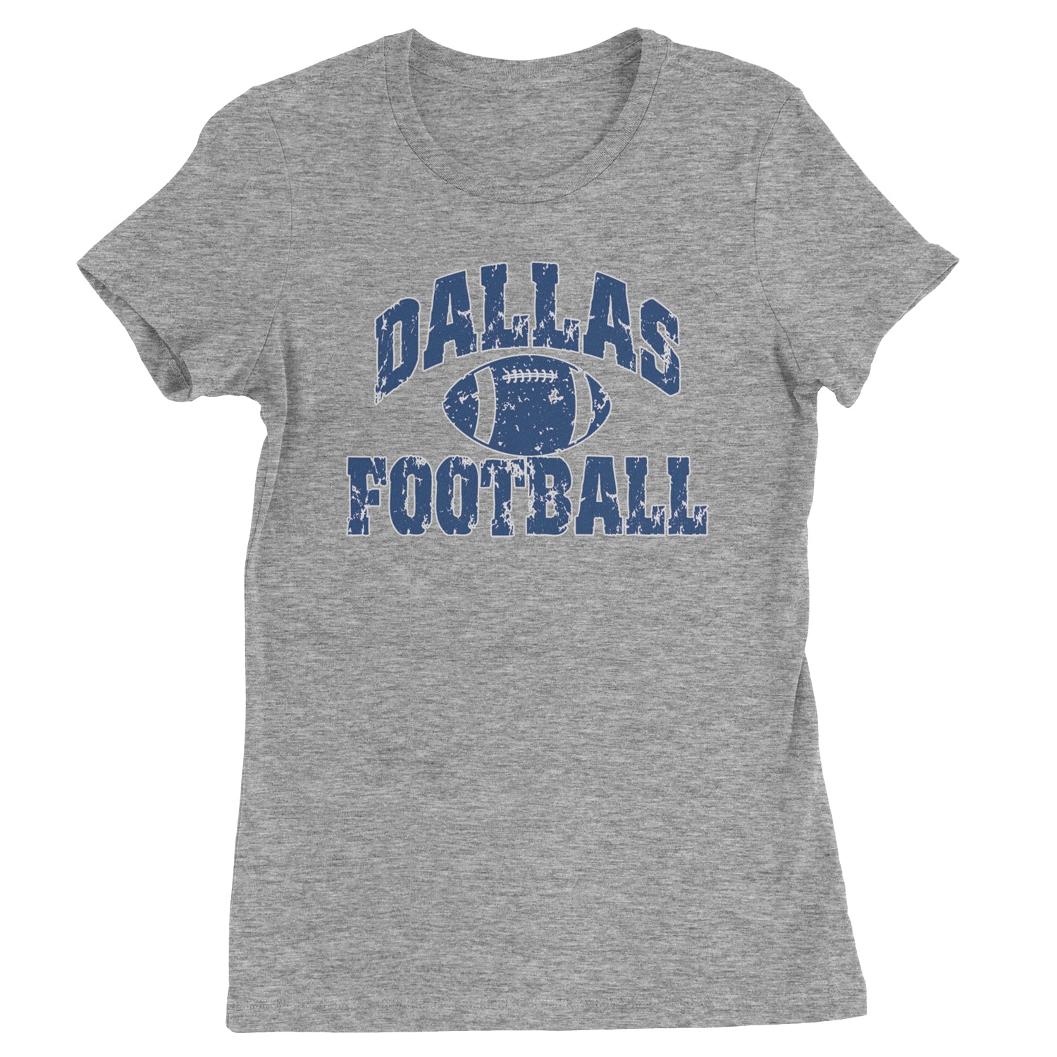 Dallas Distressed Football Womens T-shirt
