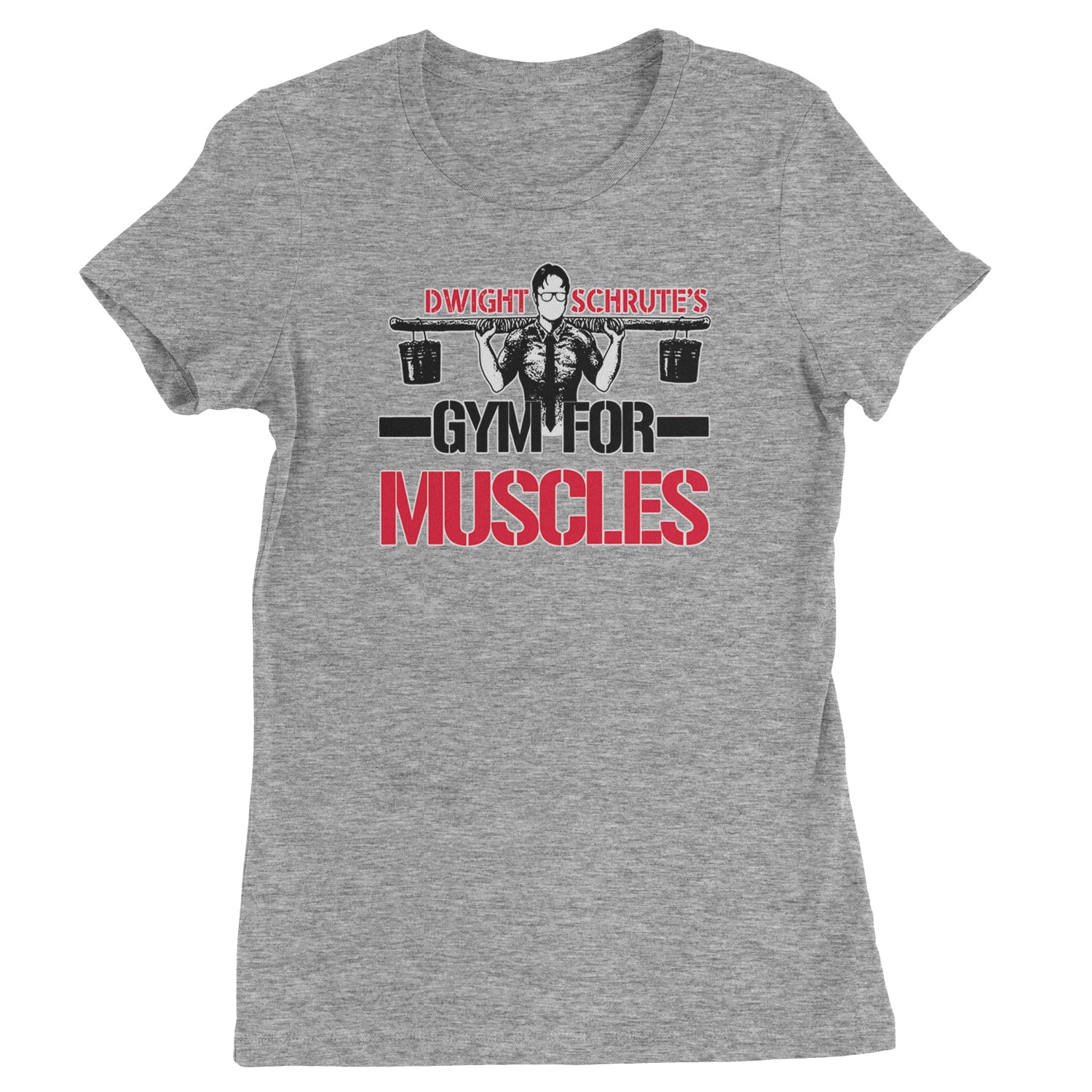 Dwight Schrute Gym For Muscles Office Workout Womens T-shirt