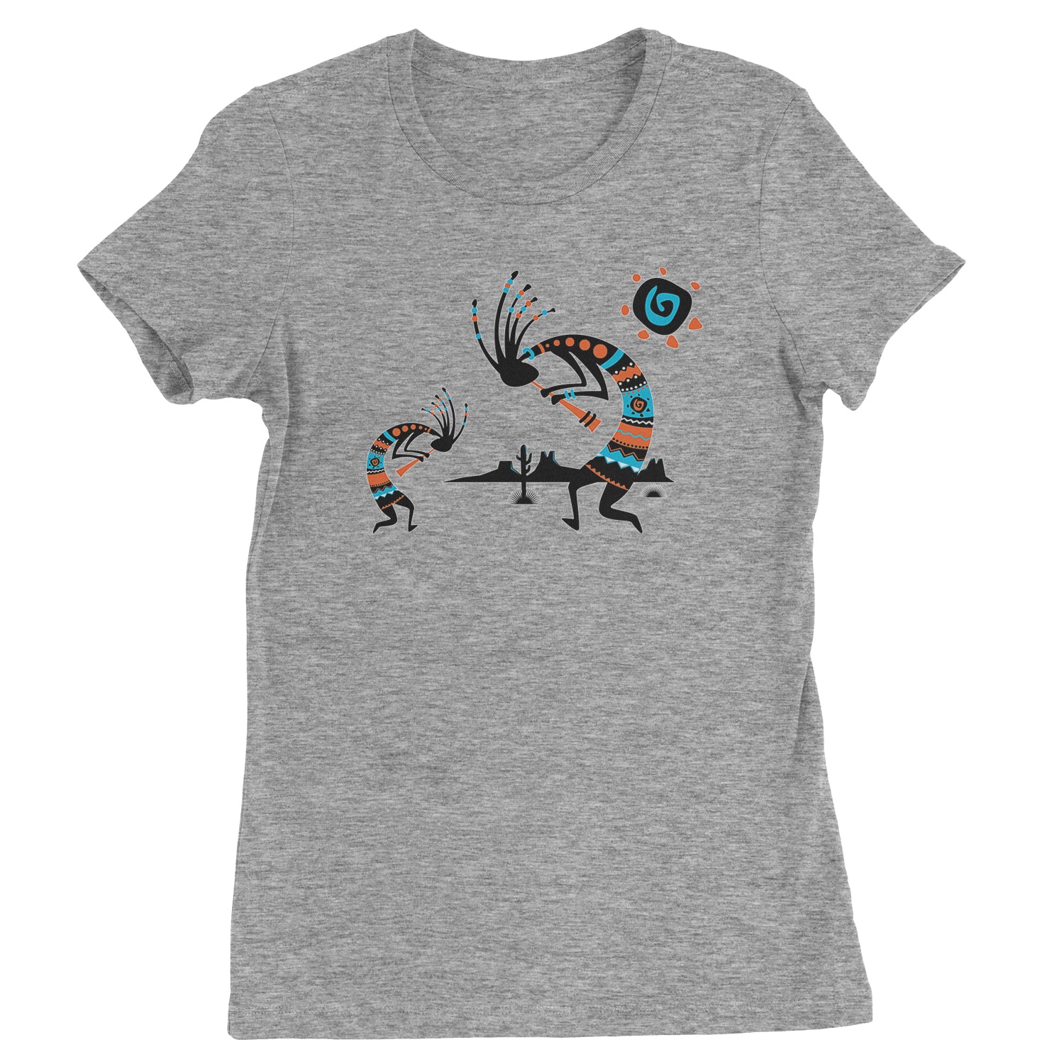 Native American Kokopelli Southwest Womens T-shirt american, hopi, indian, native, navajo by Expression Tees