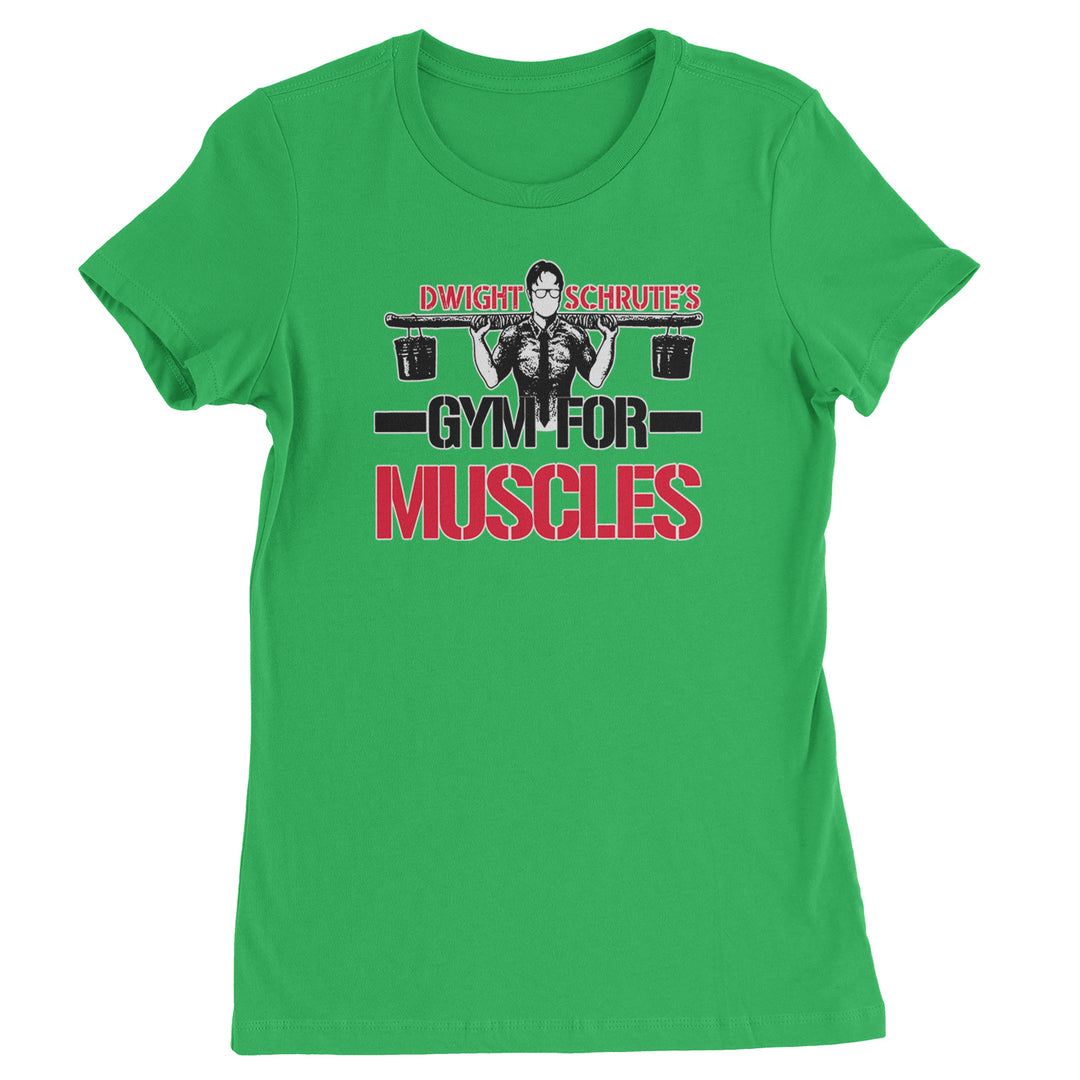 Dwight Schrute Gym For Muscles Office Workout Womens T-shirt