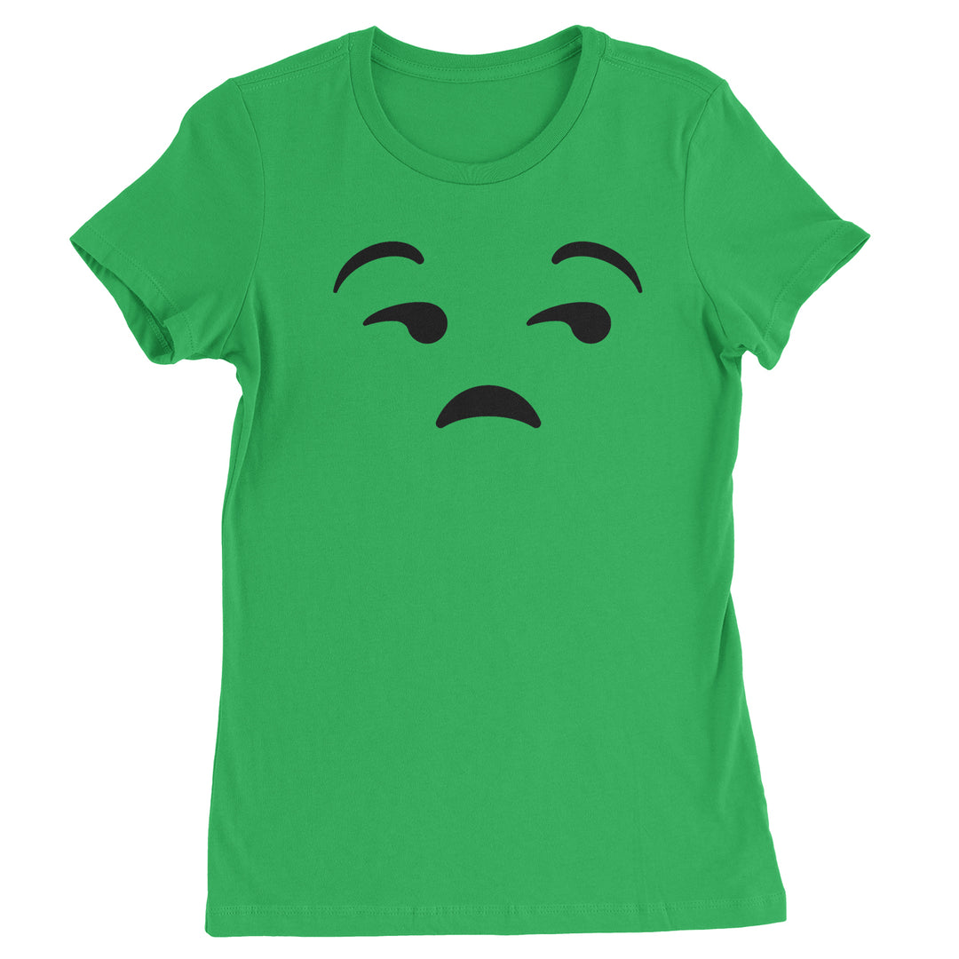 Emoticon Whatever Smile Face graphic on Women's Heavyweight Cotton T-Shirt in Yellow alternate view 2