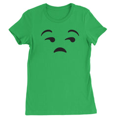 Emoticon Whatever Smile Face graphic on Women's Heavyweight Cotton T-Shirt in Yellow alternate view 2