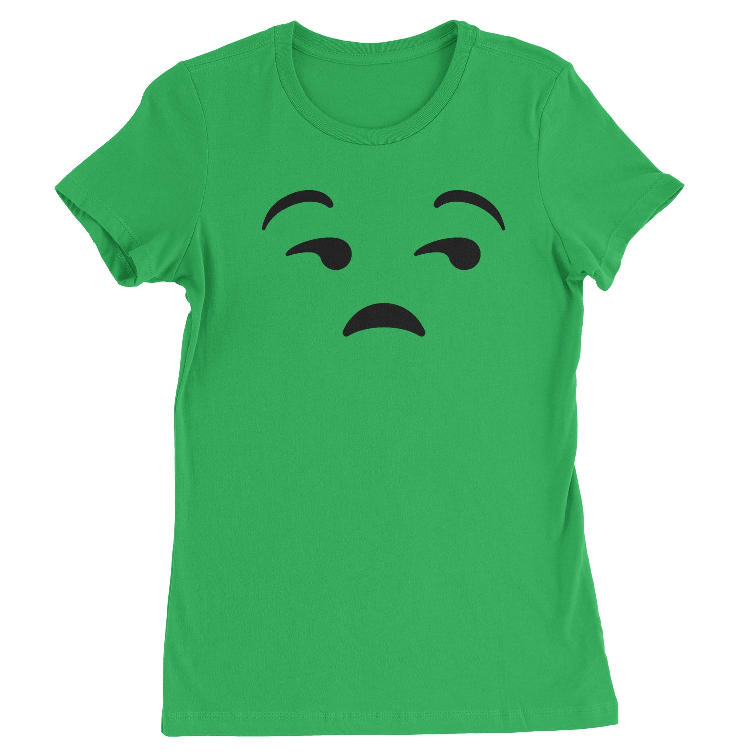 Emoticon Whatever Smile Face Womens T-shirt cosplay, costume, dress, emoji, emote, face, halloween, smiley, up, yellow by Expression Tees