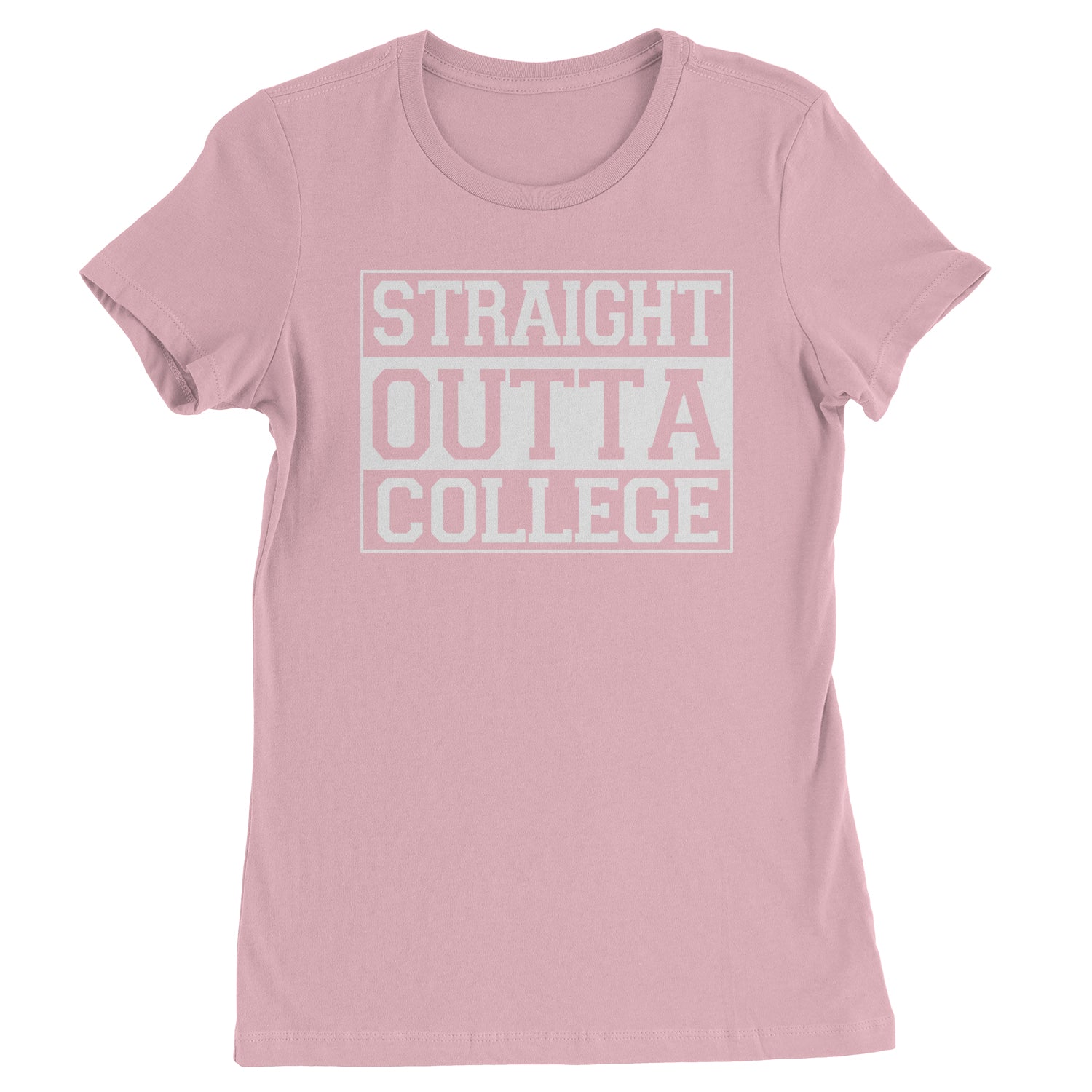 Straight Outta College Womens T-shirt 2017, 2018, 2019, and, cap, class, for, gift, gown, graduate, graduation, of by Expression Tees