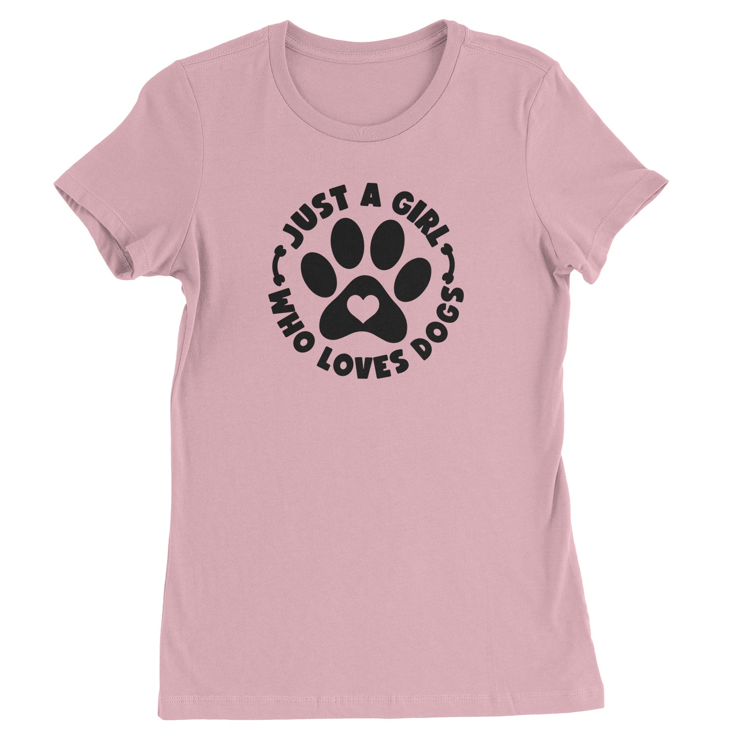Dogs Just A Girl Who Loves DOGS Womens T-shirt dog, puppy, rescue by Expression Tees