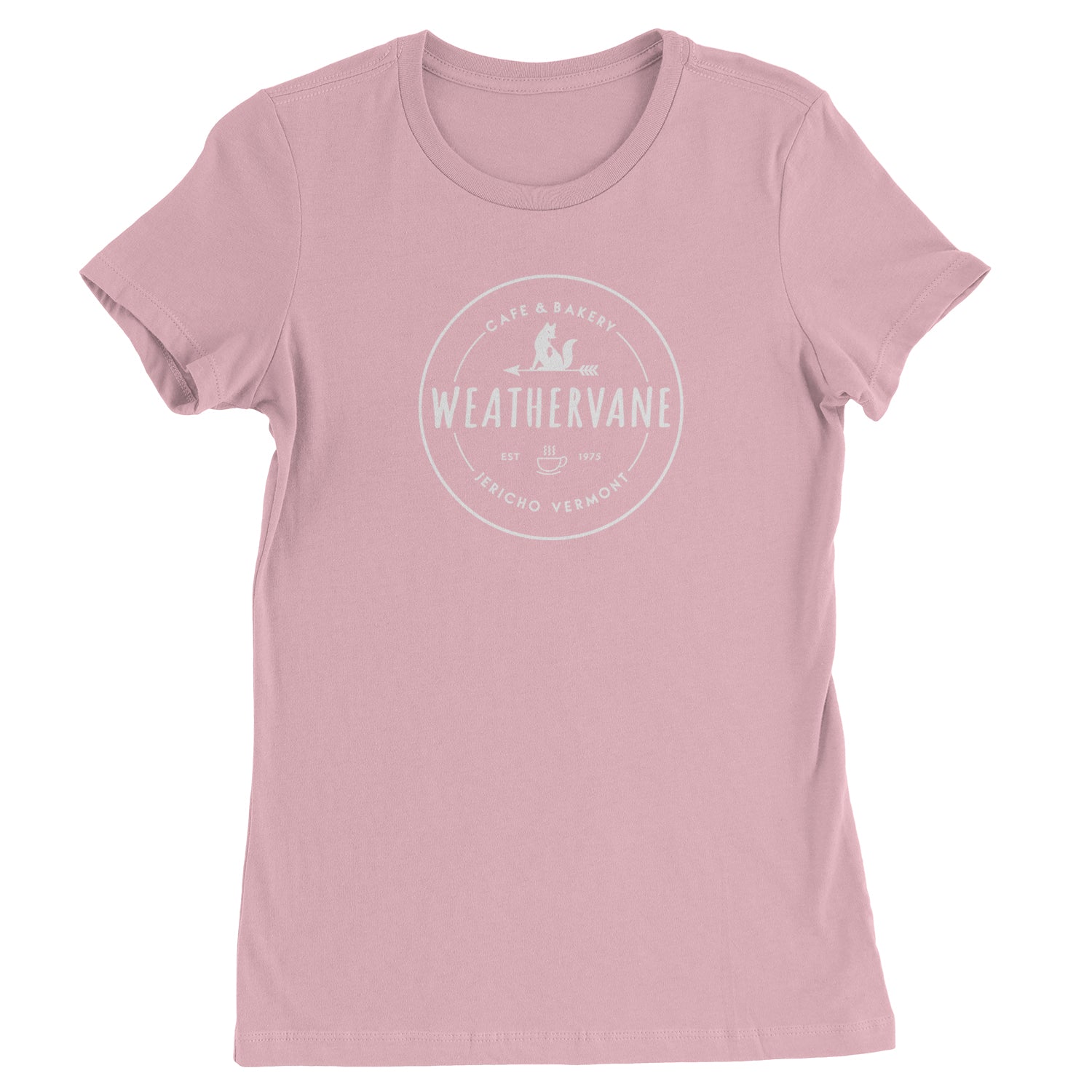 Weathervane Coffee Shop Womens T-shirt academy, jericho, more, never, vermont, Wednesday by Expression Tees