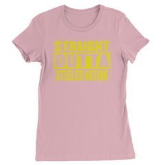 Straight Outta Steeler Nation Football  Womens T-shirt