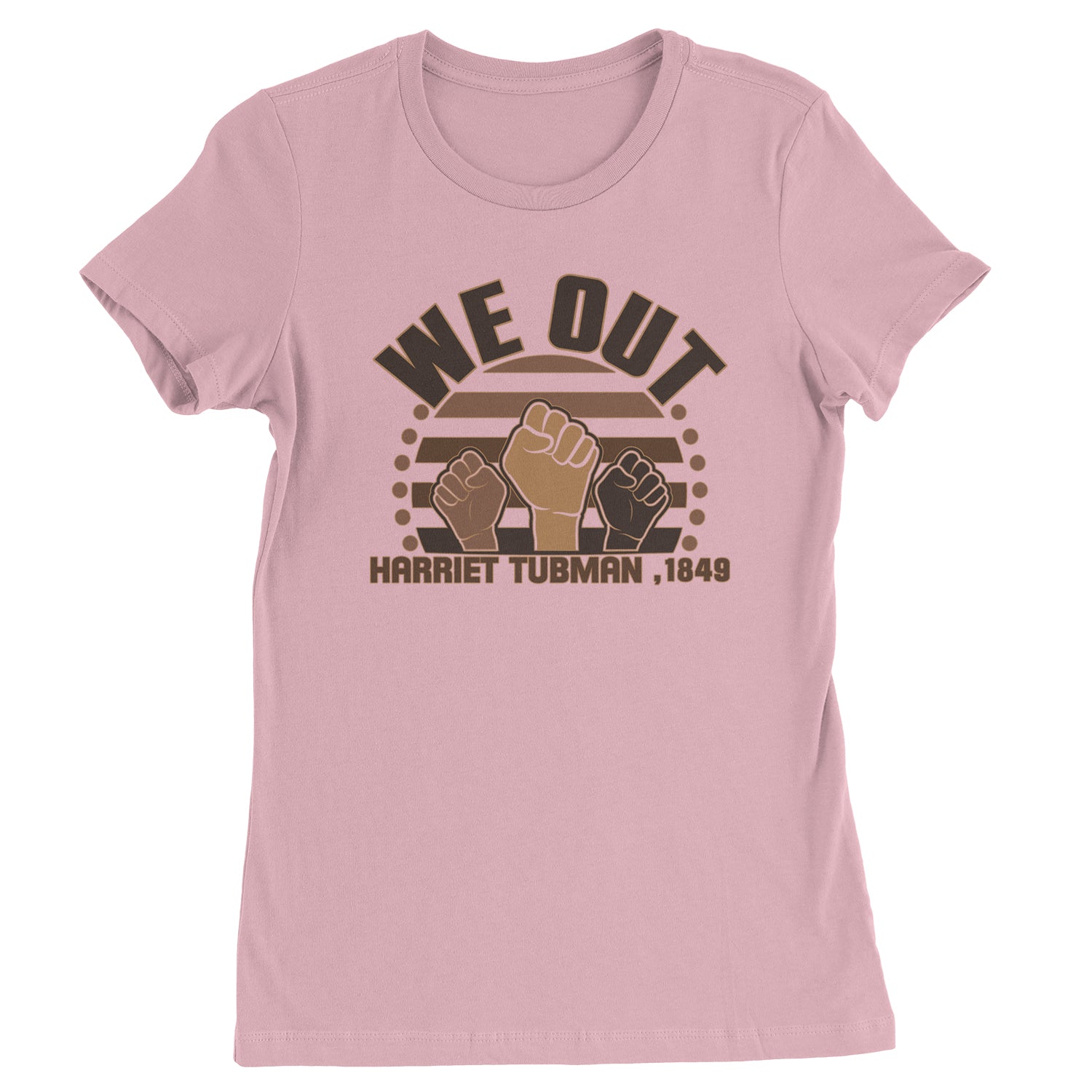 We Out Harriet Tubman Raised Fists BLM Womens T-shirt african, american, black, blm, harriet, harriett, lives, matter, out, shirt, tubman, we by Expression Tees