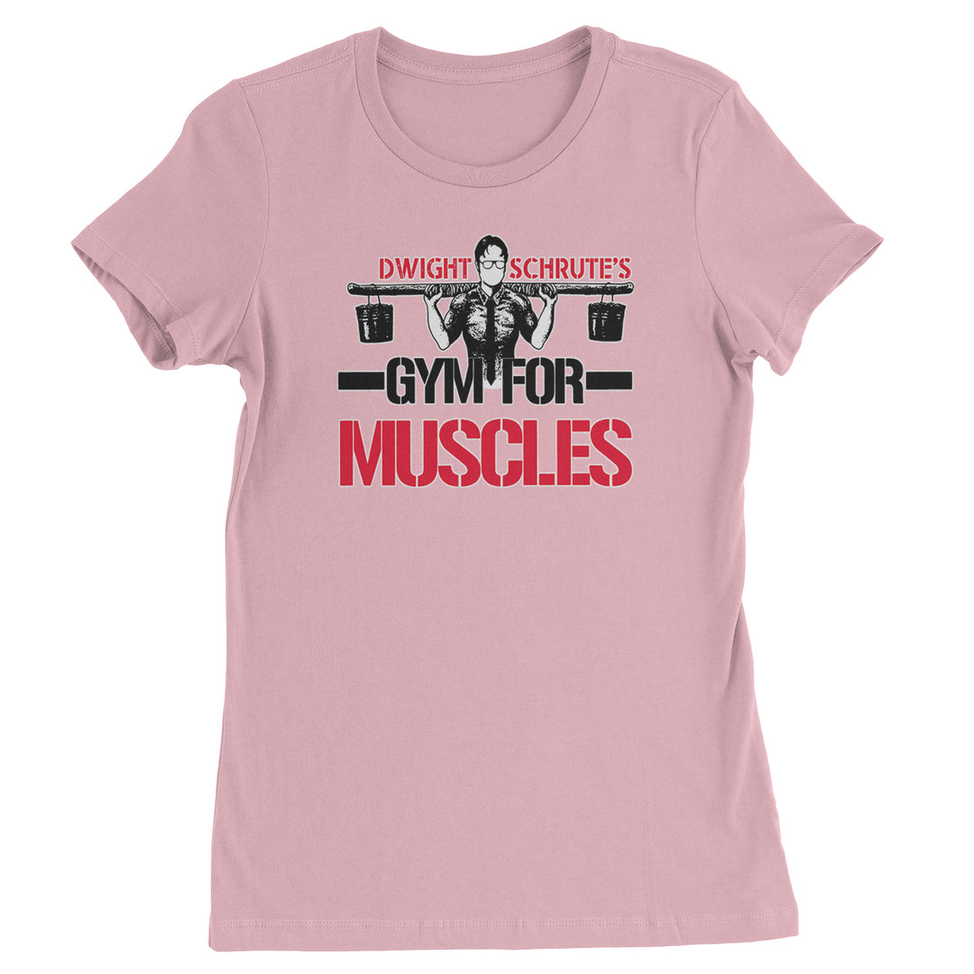 Dwight Schrute Gym For Muscles Office Workout Womens T-shirt