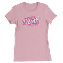 Tie-dye burst pop-style quote graphic on a Women's Heavyweight Cotton T-Shirt