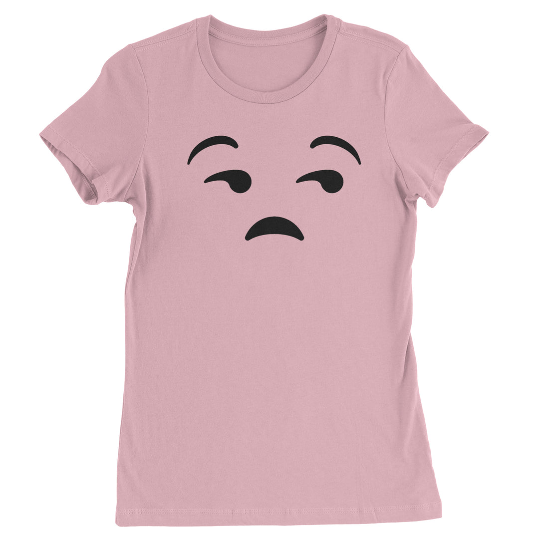 Emoticon Whatever Smile Face graphic on Women's Heavyweight Cotton T-Shirt in Yellow alternate view 3