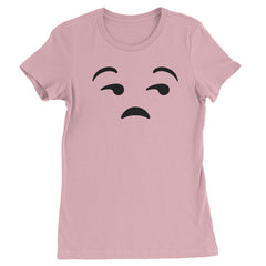 Emoticon Whatever Smile Face graphic on Women's Heavyweight Cotton T-Shirt in Yellow alternate view 3