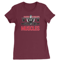 Dwight Schrute Gym For Muscles Office Workout Womens T-shirt
