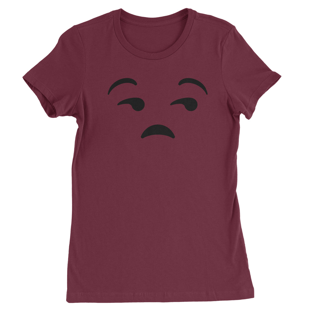 Emoticon Whatever Smile Face graphic on Women's Heavyweight Cotton T-Shirt in Yellow alternate view 4