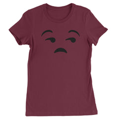 Emoticon Whatever Smile Face graphic on Women's Heavyweight Cotton T-Shirt in Yellow alternate view 4