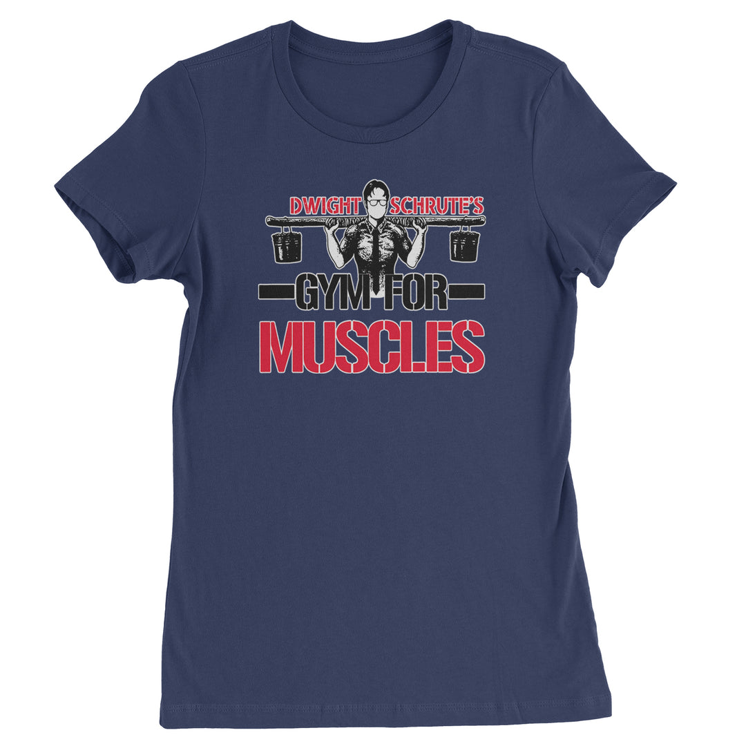 Dwight Schrute Gym For Muscles Office Workout Womens T-shirt