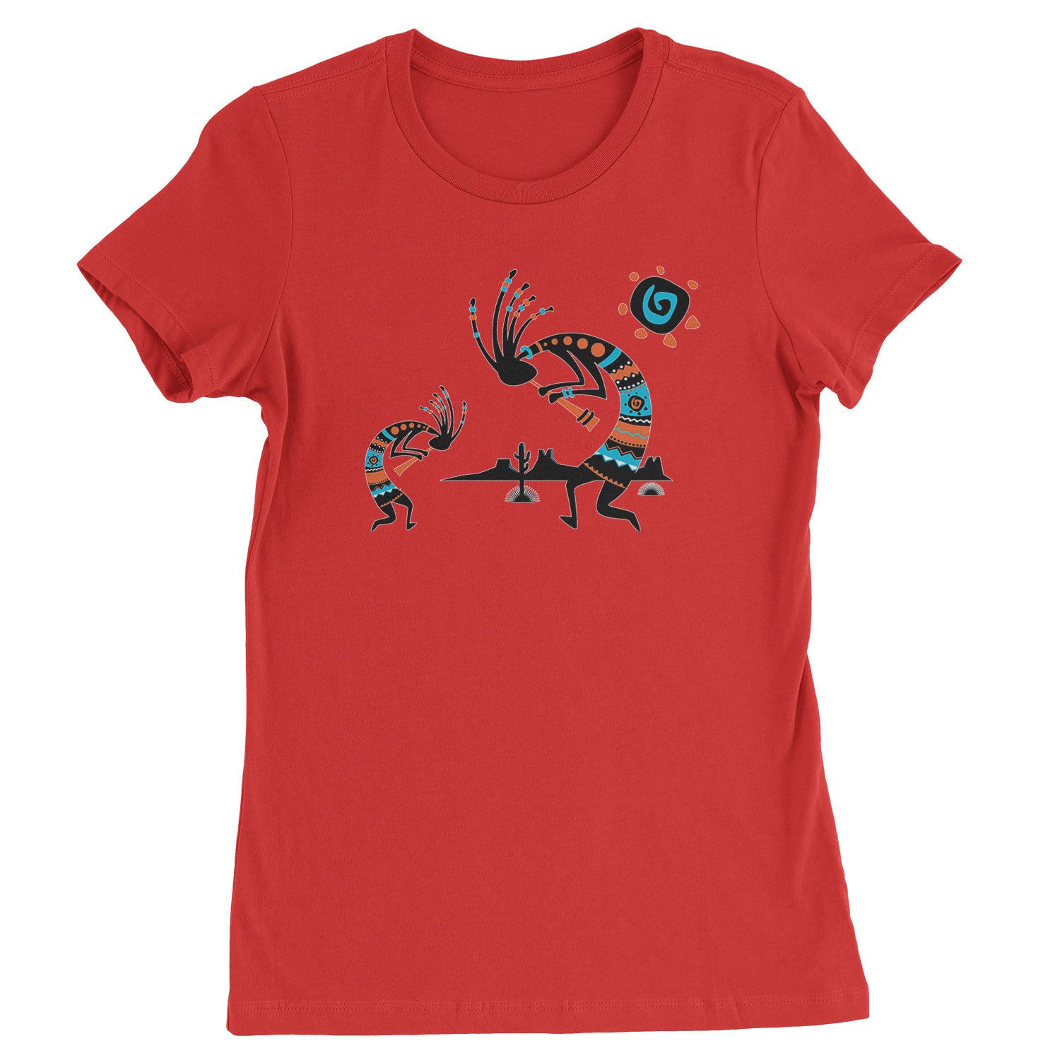 Native American Kokopelli Southwest Womens T-shirt american, hopi, indian, native, navajo by Expression Tees