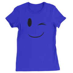 Emoticon Winking Smile Face graphic on Women's Heavyweight Cotton T-Shirt in Yellow alternate view 6