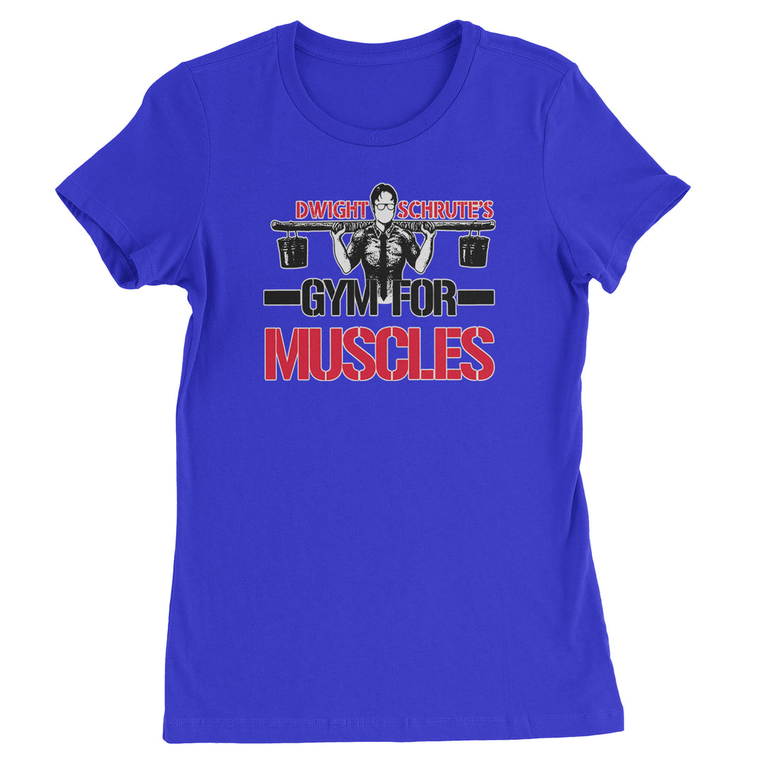 Dwight Schrute Gym For Muscles Office Workout Womens T-shirt