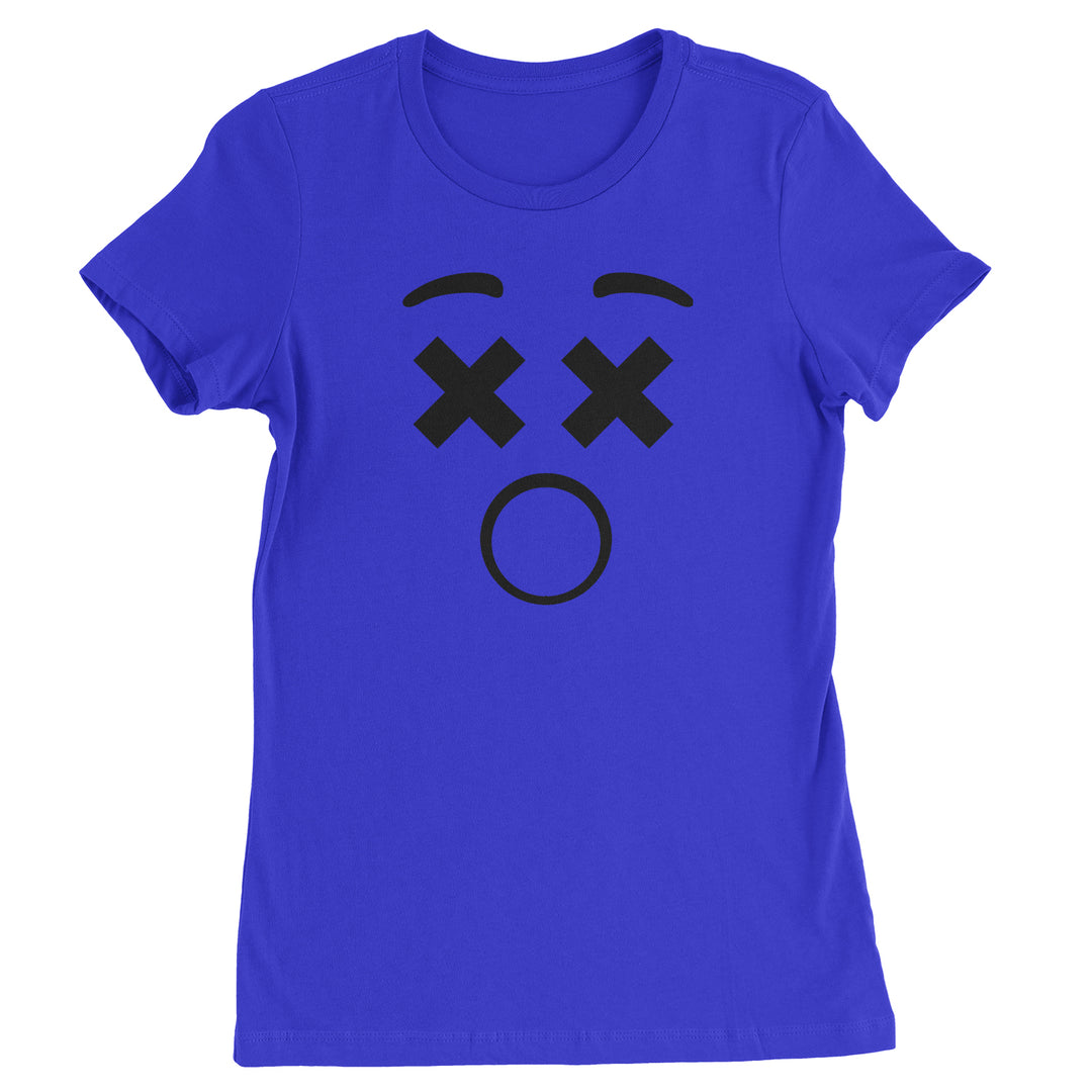 Emoticon XX Eyes Smile Face graphic on Women's Heavyweight Cotton T-Shirt in Yellow alternate view 6