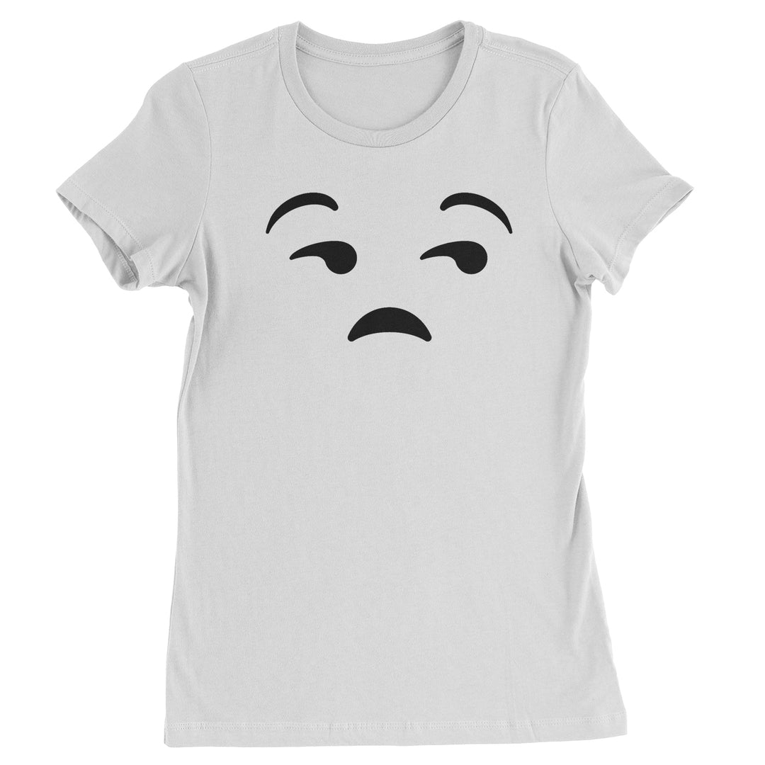Emoticon Whatever Smile Face graphic on Women's Heavyweight Cotton T-Shirt in Yellow alternate view 7