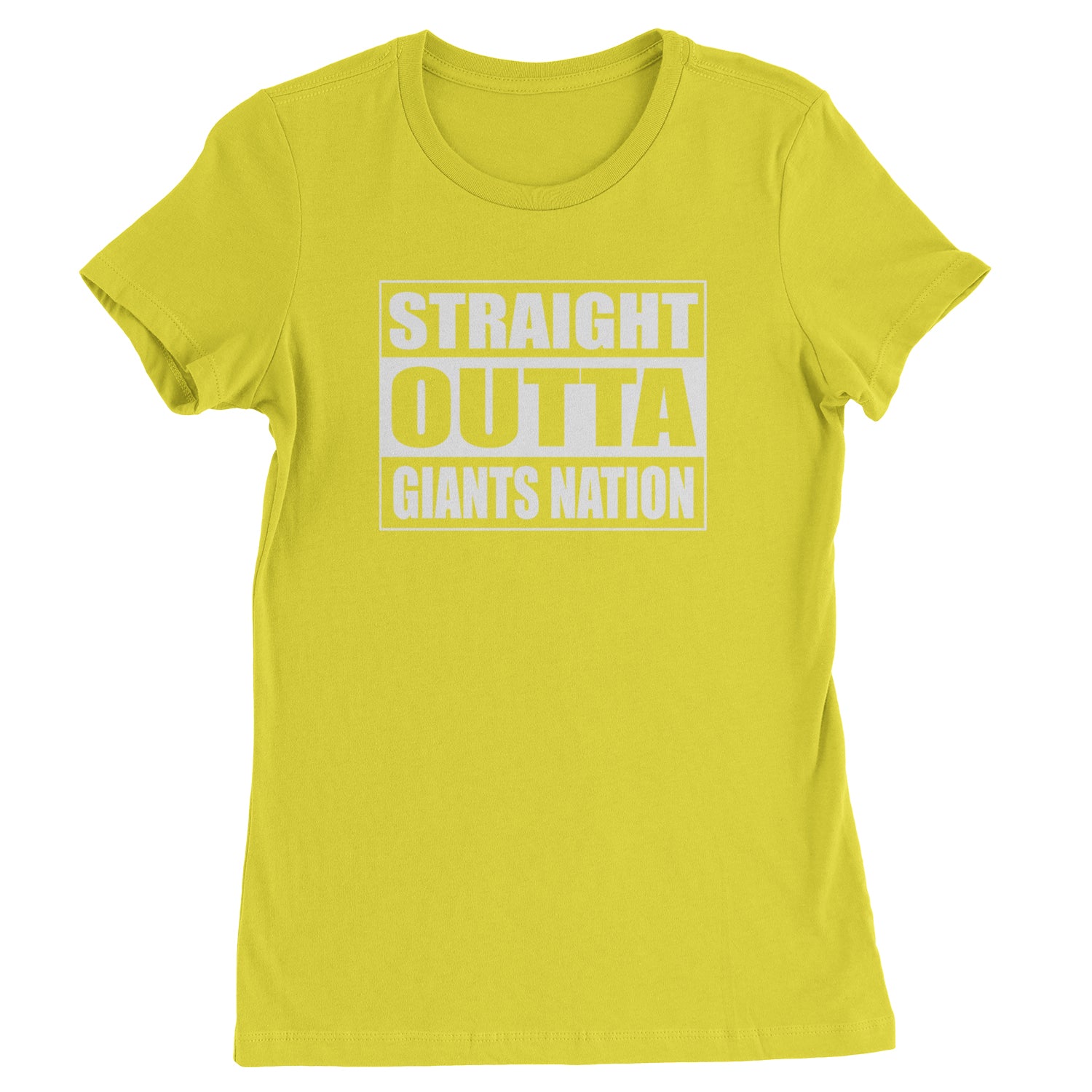 Straight Outta Giants Nation Womens T-shirt bleed, blue, football, giants, new, ny, york by Expression Tees