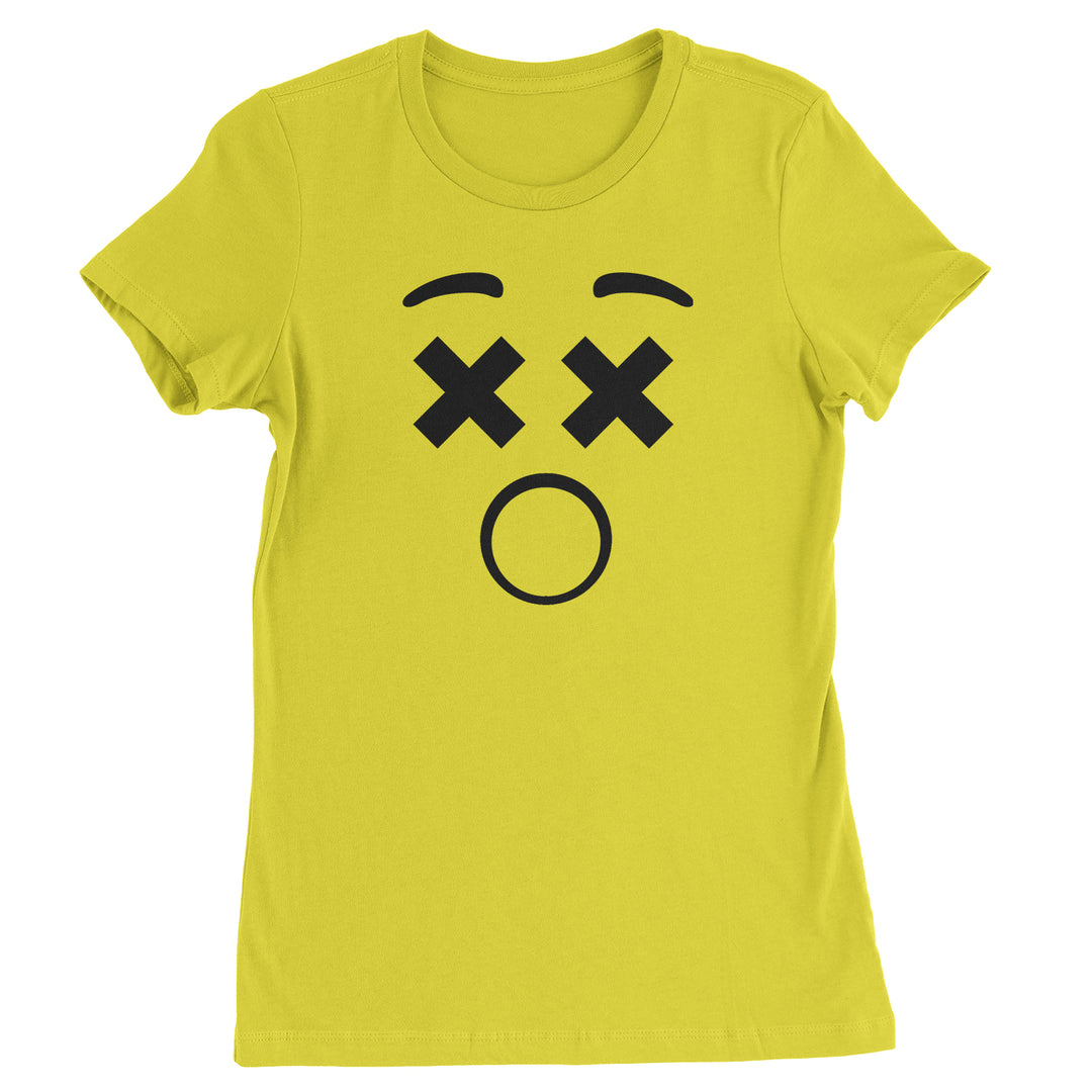 Emoticon XX Eyes Smile Face graphic on Women's Heavyweight Cotton T-Shirt