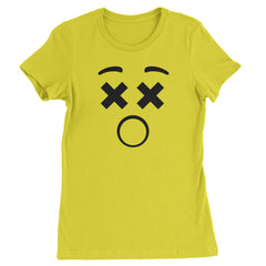 Emoticon XX Eyes Smile Face graphic on Women's Heavyweight Cotton T-Shirt