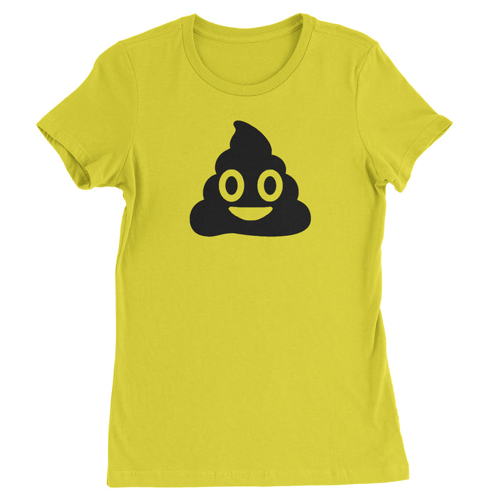 Emoticon Poop Face Smile Face Womens T-shirt