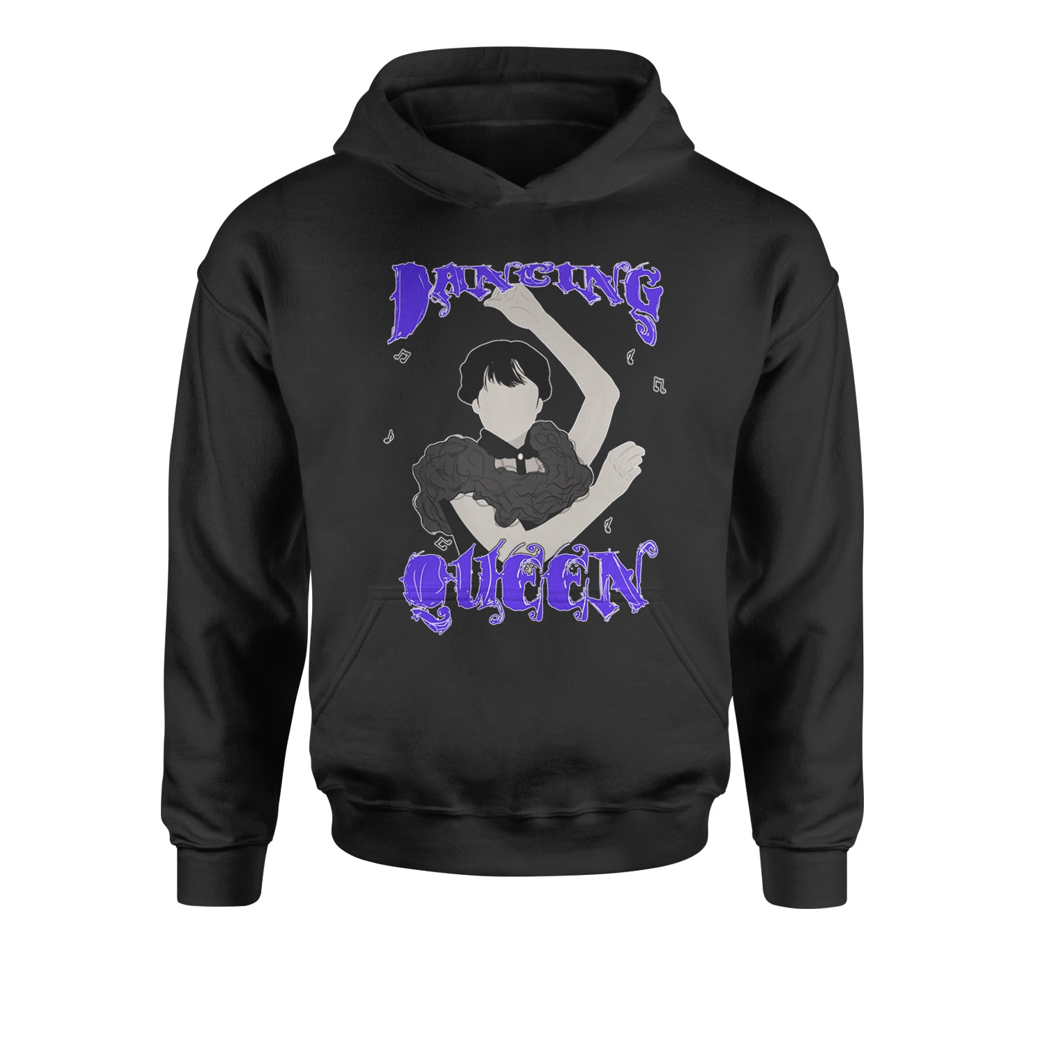 Wednesday Dancing Queen Youth-Sized Hoodie black, On, we, wear, wednesdays by Expression Tees